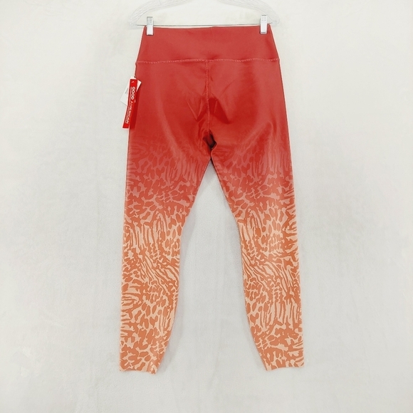 Good American Ombre Fade Animal Print Leggings Raw Hem Athleisure Leggings P6218 - Picture 4 of 9